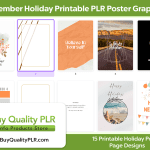 December Holiday Printable PLR Poster Graphics