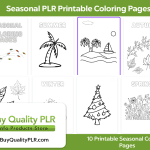 Seasonal PLR Printable Coloring Pages