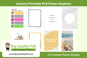 January Printable PLR Poster Graphics 2