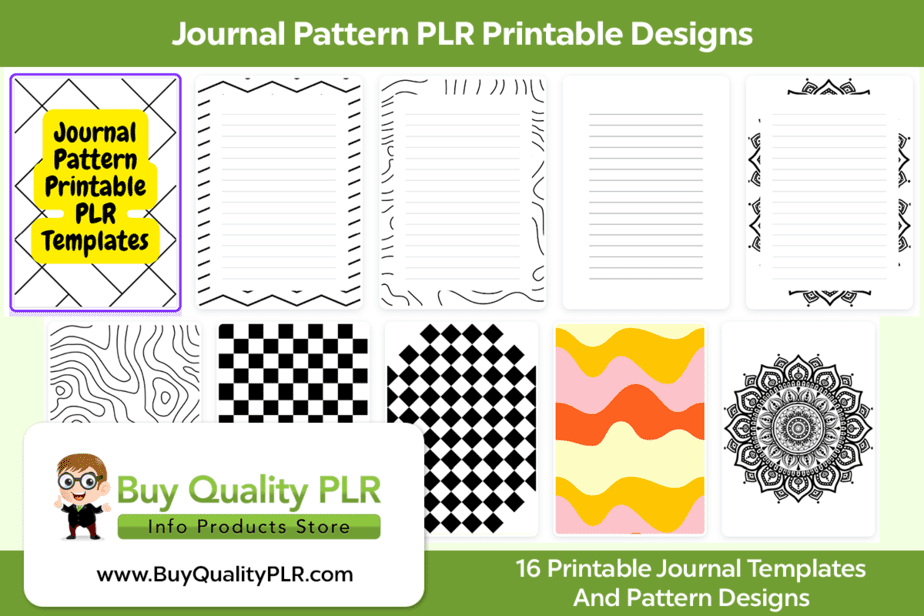 Journal Pattern PLR Printable Designs