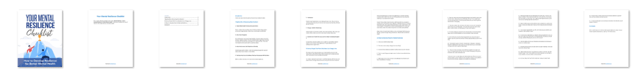 Mental Resilience Checklist Screenshot