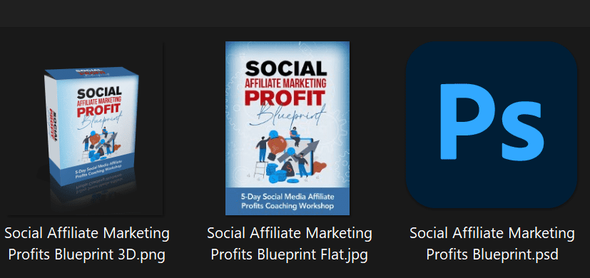 Social Affiliate Marketing Profits Blueprint 5 Day PLR Video Workshop Graphics