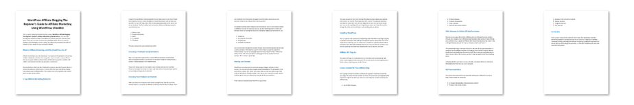 WordPress Affiliate Blogging Checklist Screenshot