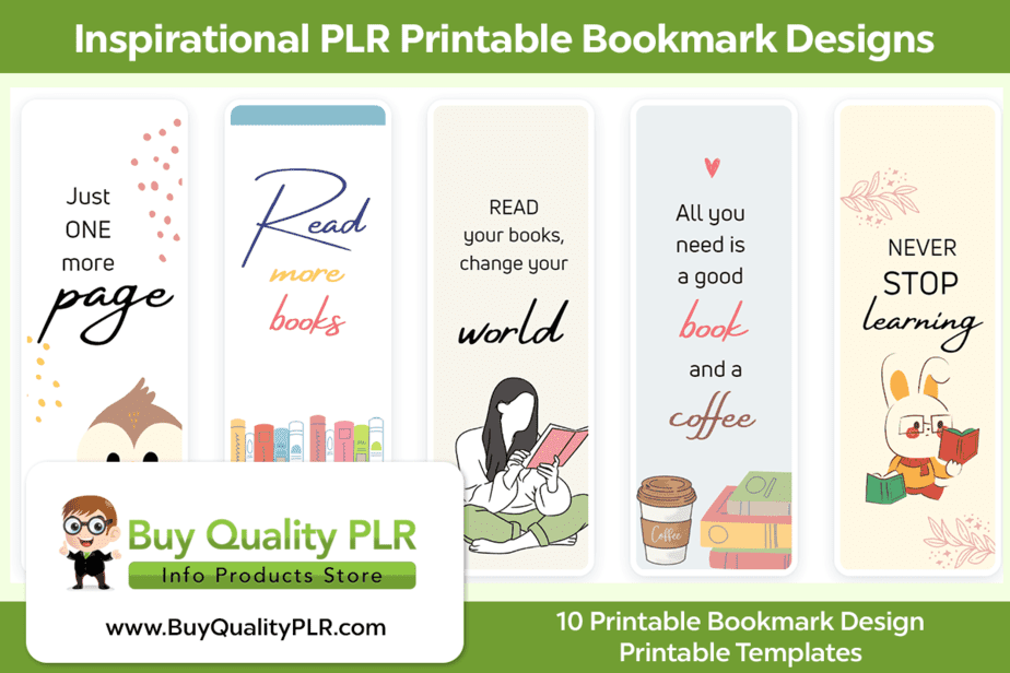 Inspirational PLR Printable Bookmark Designs