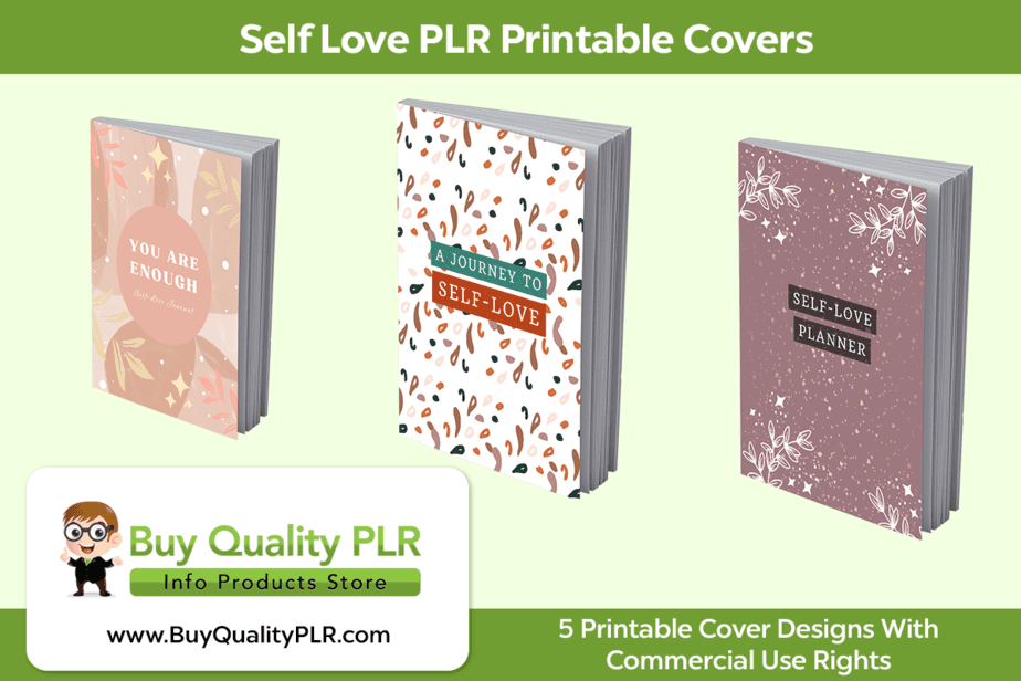 5 Self Love PLR Printable Covers