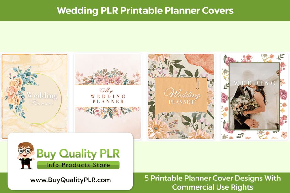 Wedding PLR Printable Planner Covers