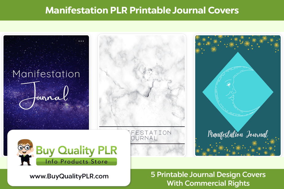 Manifestation PLR Printable Journal Covers