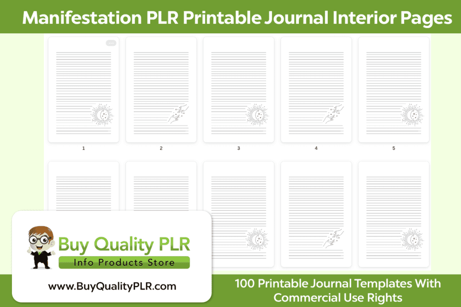 Manifestation PLR Printable Journal Interior Pages