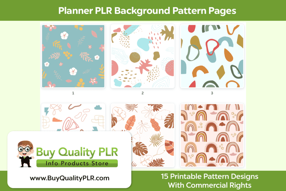 Planner PLR Background Pattern Pages