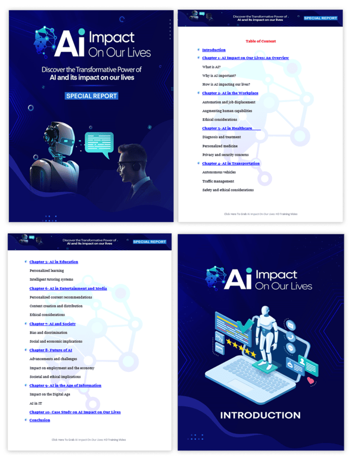 AI Impact on Our Lives PLR Sales Funnel Report Screenshot