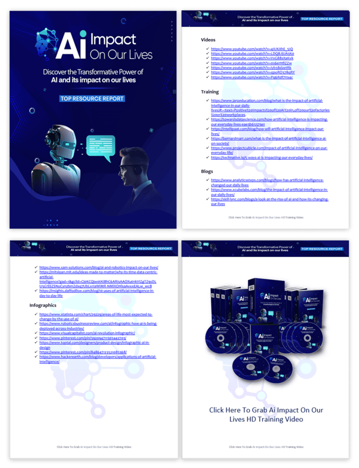AI Impact on Our Lives PLR Sales Funnel Top Resource Report Screenshot