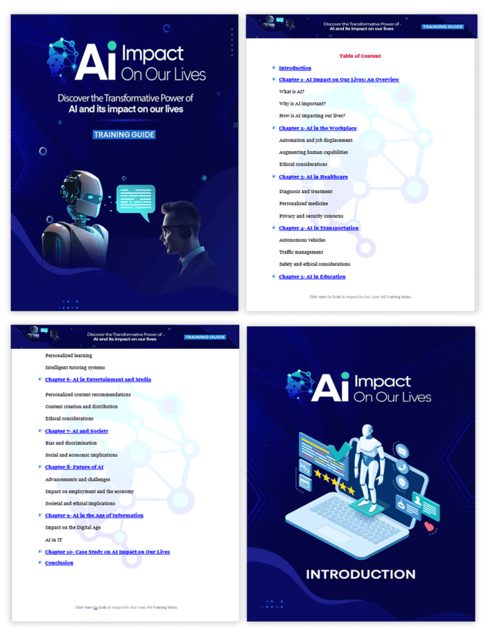 AI Impact on Our Lives PLR Sales Funnel Training Guide Screenshot