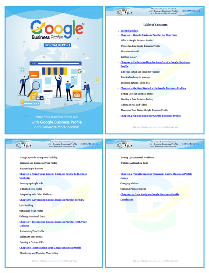 Google Business Profile PLR Sales Funnel Report Screenshot