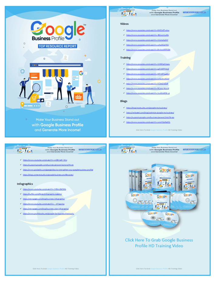 Google Business Profile PLR Sales Funnel Top Resource Report Screenshot