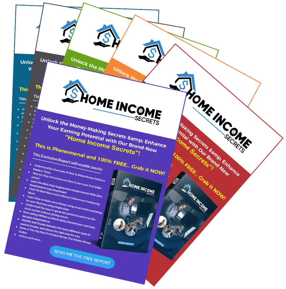 Home Income Secrets PLR Sales Funnel Squeeze Page