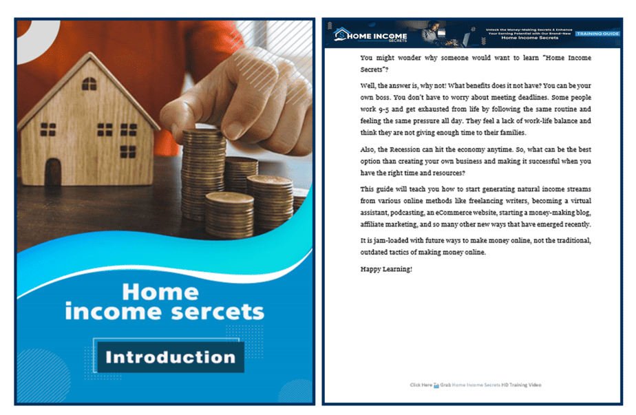 Home Income Secrets PLR Sales Funnel Training Guide