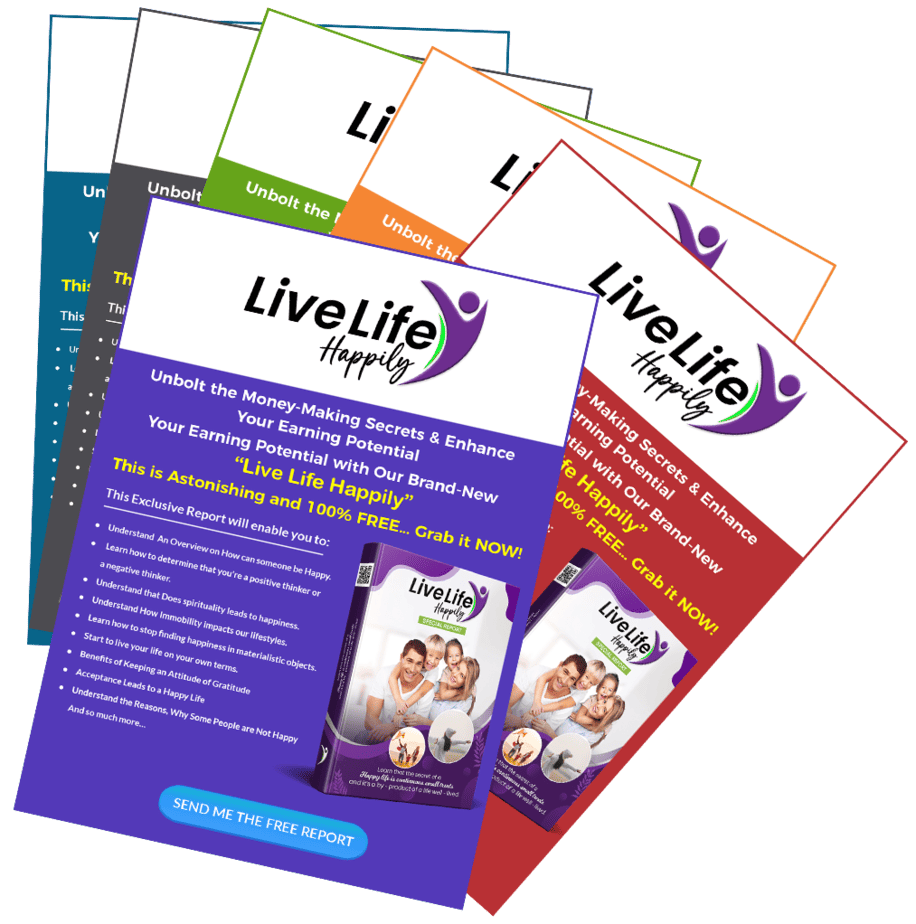 Live Life Happily PLR Sales Funnel Squeeze Page