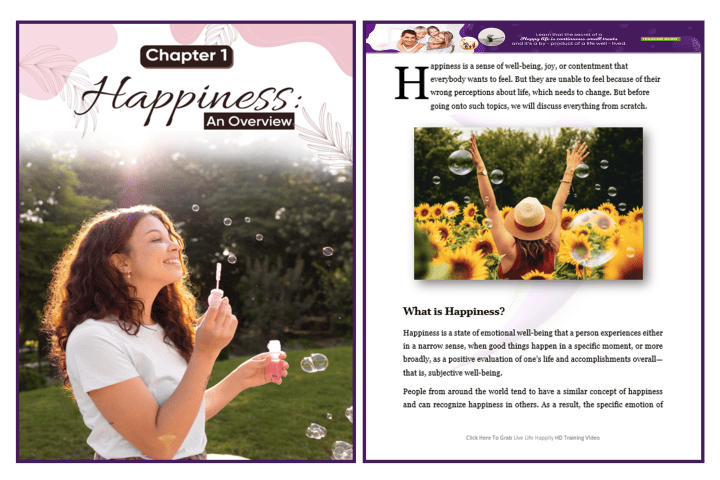 Live Life Happily PLR Sales Funnel | Quality Happiness PLR Pack