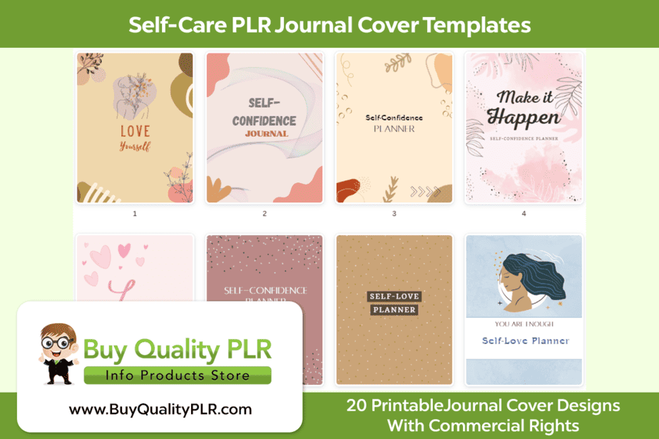 Self Care PLR Journal Cover Templates