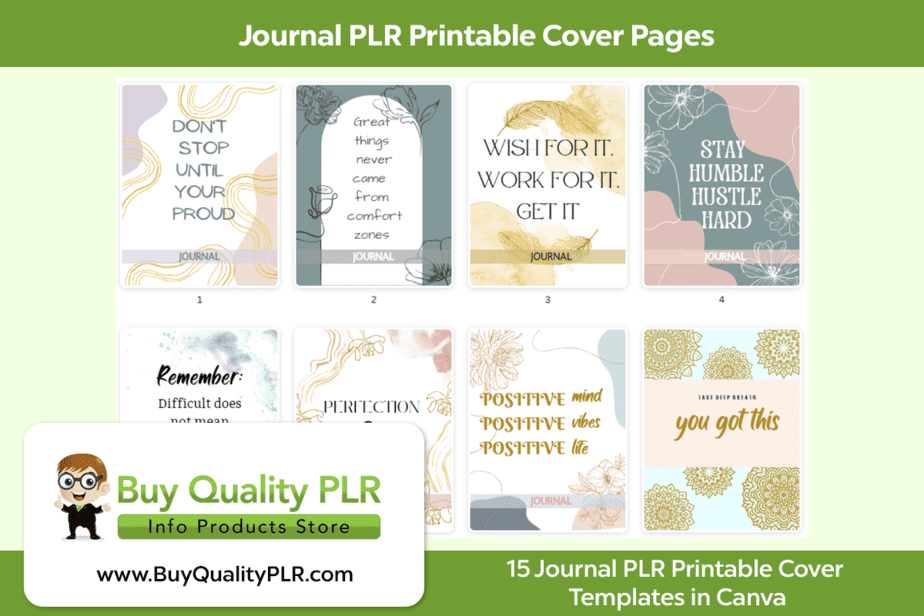 Journal PLR Printable Cover Pages