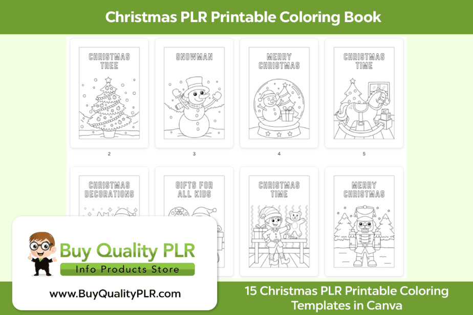 Christmas PLR Printable Coloring Book