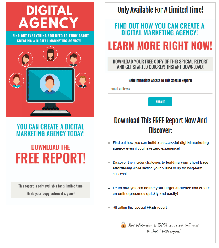 Digital Agency PLR Lead Magnet Kit Squeeze Page Digital Agency PLR Lead Magnet Kit Squeeze Page