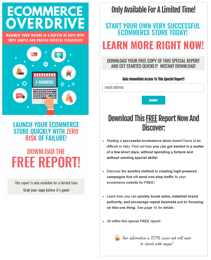 Ecommerce Overdrive PLR Lead Magnet Squeeze Page Ecommerce Overdrive PLR Lead Magnet Squeeze Page
