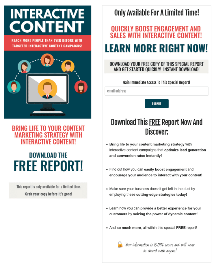Interactive Content PLR Lead Magnet Squeeze Page Interactive Content PLR Lead Magnet Squeeze Page