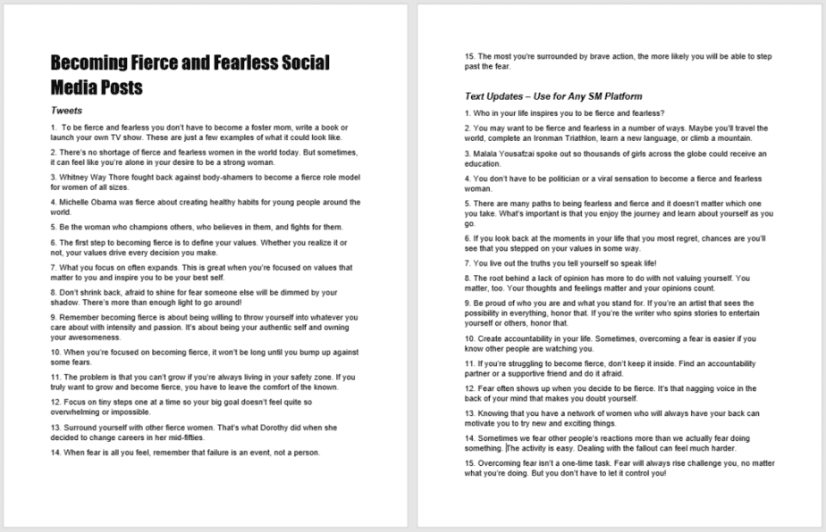 Becoming Fierce and Fearless Social Media