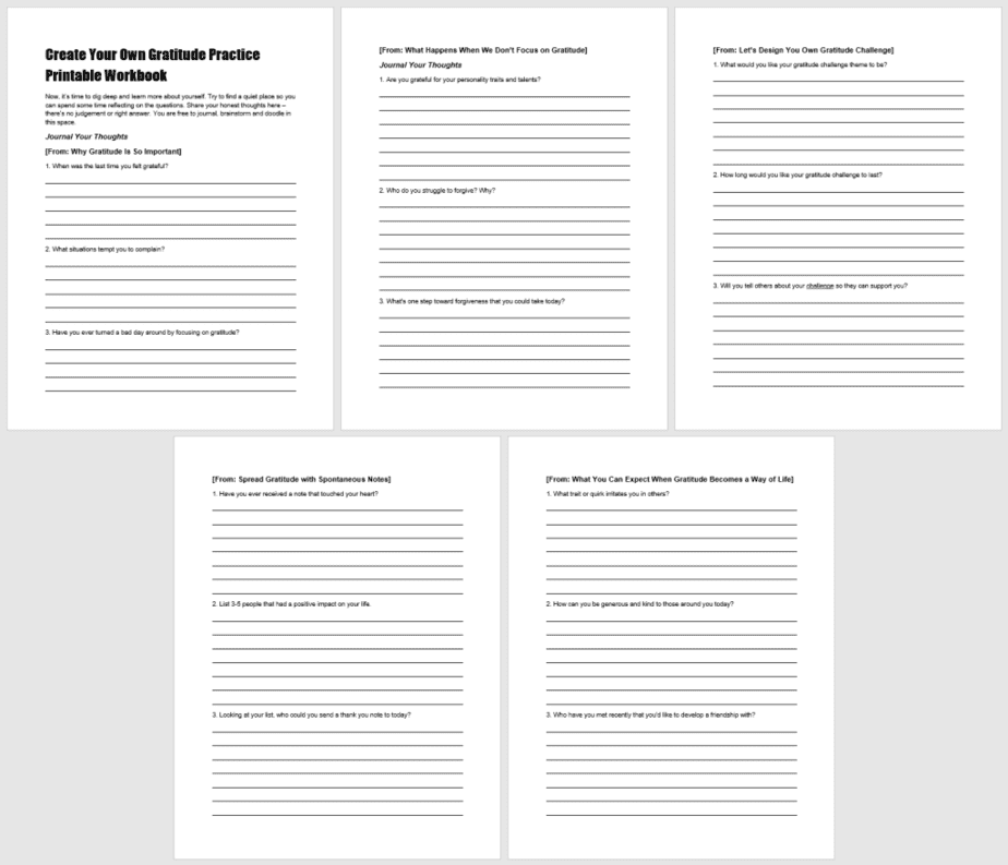 Create Your Own Gratitude Practice PLR Workbook