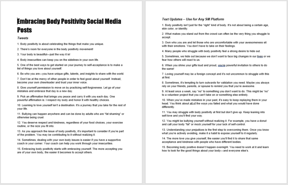 Embracing Body Positivity Social Media