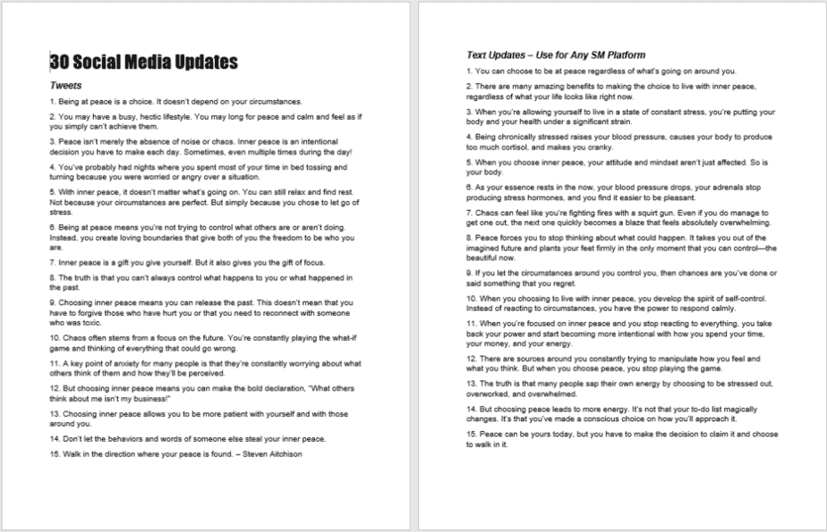 Finding Peace in Chaos Social Media