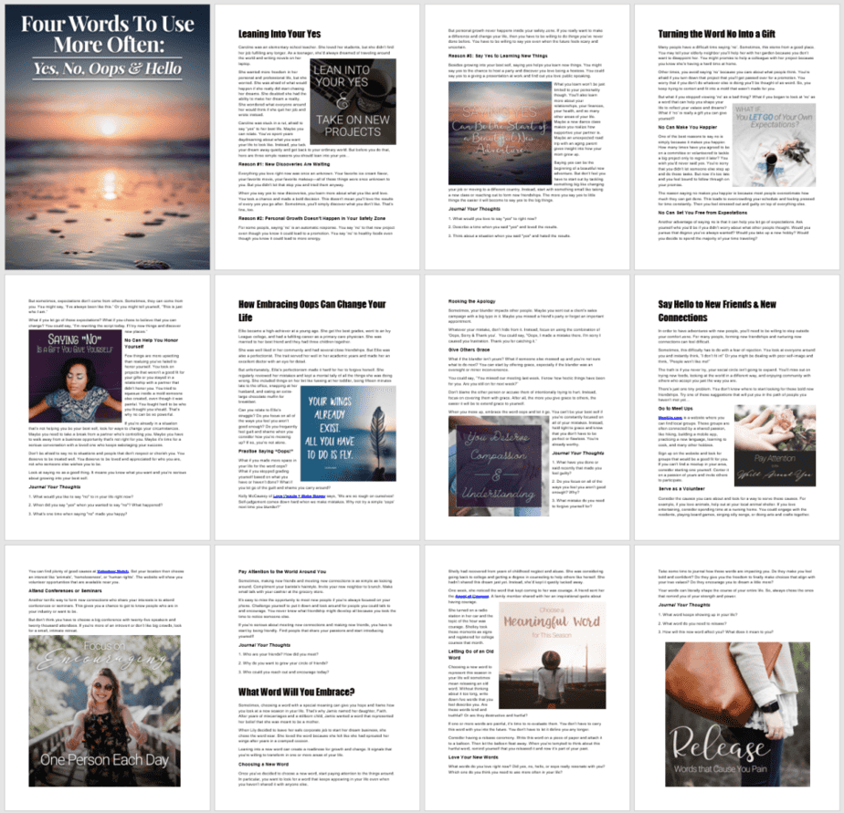 Four Words To use More Often PLR Journal