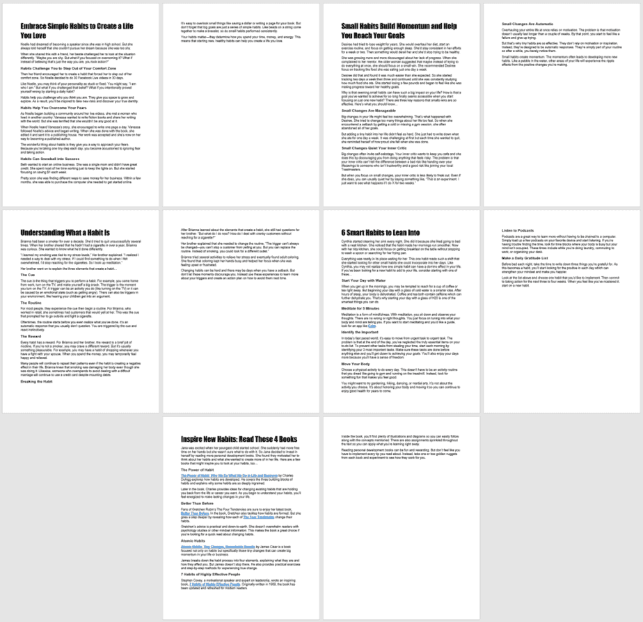 Habits to Transform Your Lif PLR Blog Posts