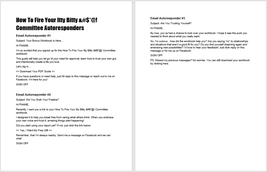 How To Fire Your Itty Committee Autoresponders