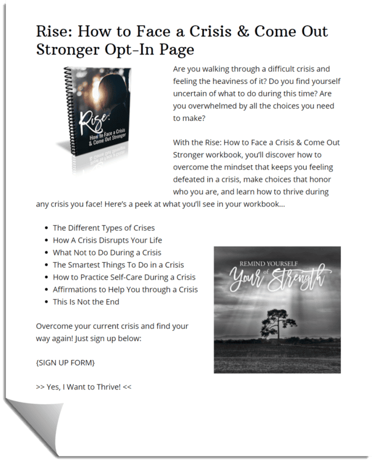 How to Face a Crisis and Come Out Stronger Optin Copy