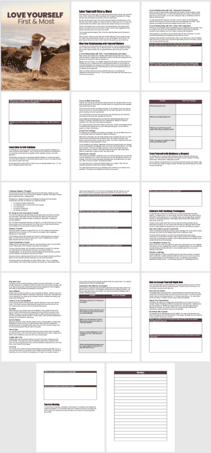 Love Yourself First and Most PLR Workbook