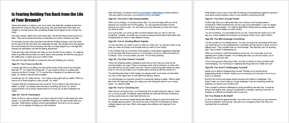 Rock Your Courageous New Year PLR Blog Post