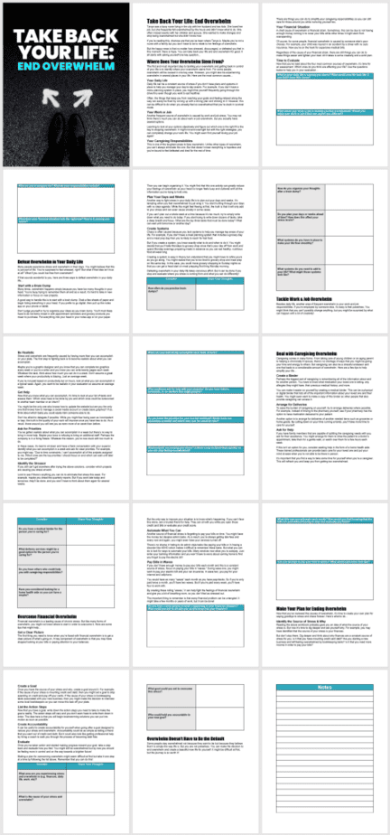 Take Back Your Life End Overwhelm PLR Workbook
