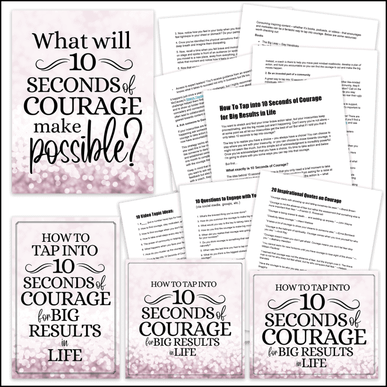 Tap into 10 Seconds of Courage PLR Package