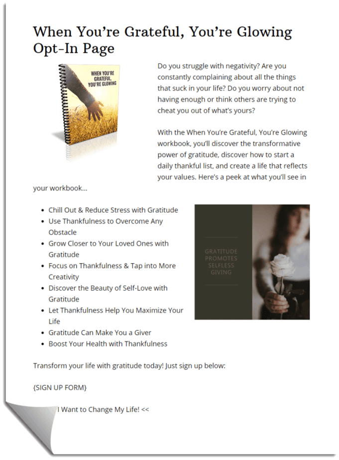 When Youre Grateful Youre Glowing Optin Copy