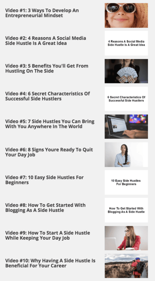 Side Hustles Done Videos