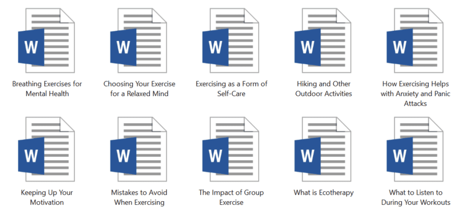 Exercise for Mental Health Articles