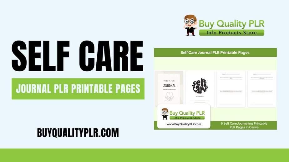 Self Care Journal PLR Printable Pages | PLR Printable Journal