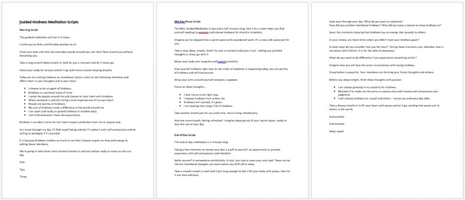 Life Changing Acts of Kindness Meditation Scripts