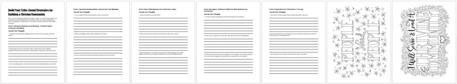 Community Building PLR Printable Workbook