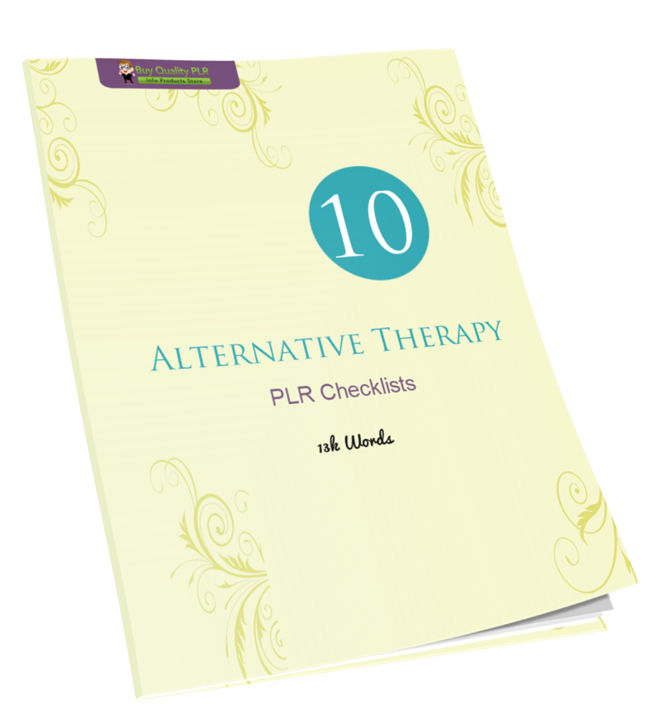 10 Alternative Therapy PLR Checklists 13k Words