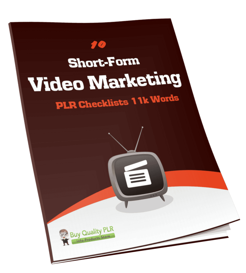 10 Short Form Video Marketing PLR Checklists 11k Words