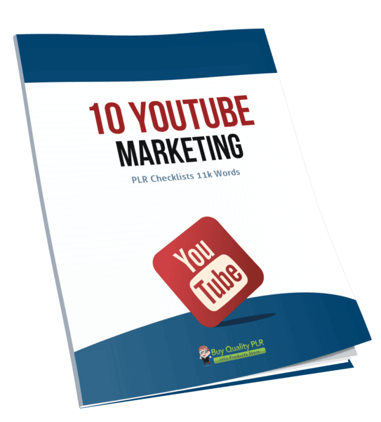 10 YouTube Marketing PLR Checklists 11k Words | Exclusive PLR