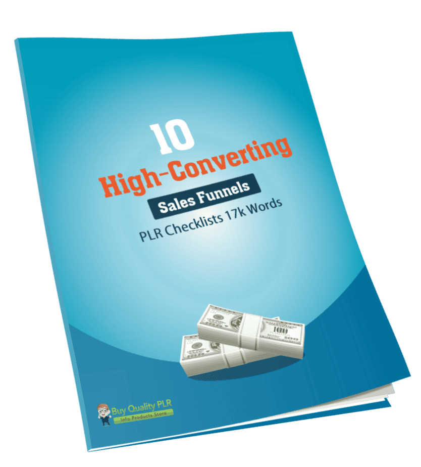 10 High Converting Sales Funnels PLR Checklists 17k Words